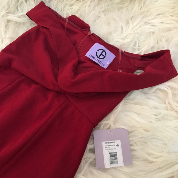 JS COLLECTIONS Off-The-Shoulder Sheath Dress - Picture 4 of 7